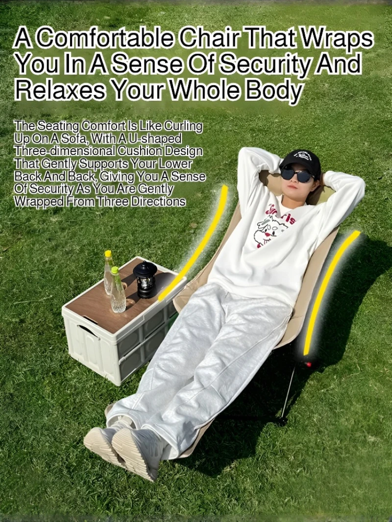 【Portable Folding Beach Chair】Adjustable Lounge Chair for Outdoor - Lightweight Recliner with Carry Bag, Sunbathing & image 4