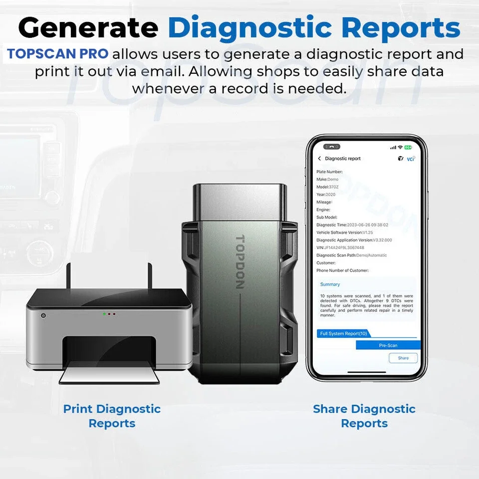 TOPDON TopScan Pro Bluetooth OBD2 Scanner Full System Diagnostic Tool with 13 Reset Services and Bidirectional Control for iOS/Android view 4