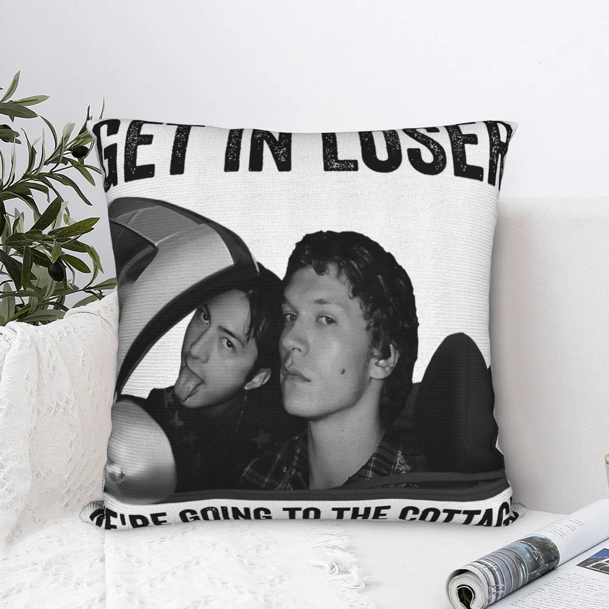Get In Loser We're Going To The Cottage Ilya Rozanov and Shane Hollander Heated Rivalry Pillow Case Pillow Cover For Sofa Car