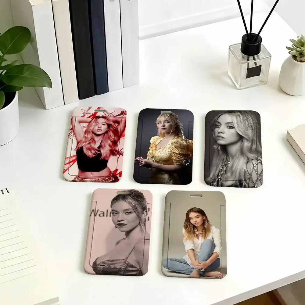 Actor Sydney Sweeney Card Holder Corporate Business Work Badge Holders Uisex Credit Bus Daily Commute ID Case