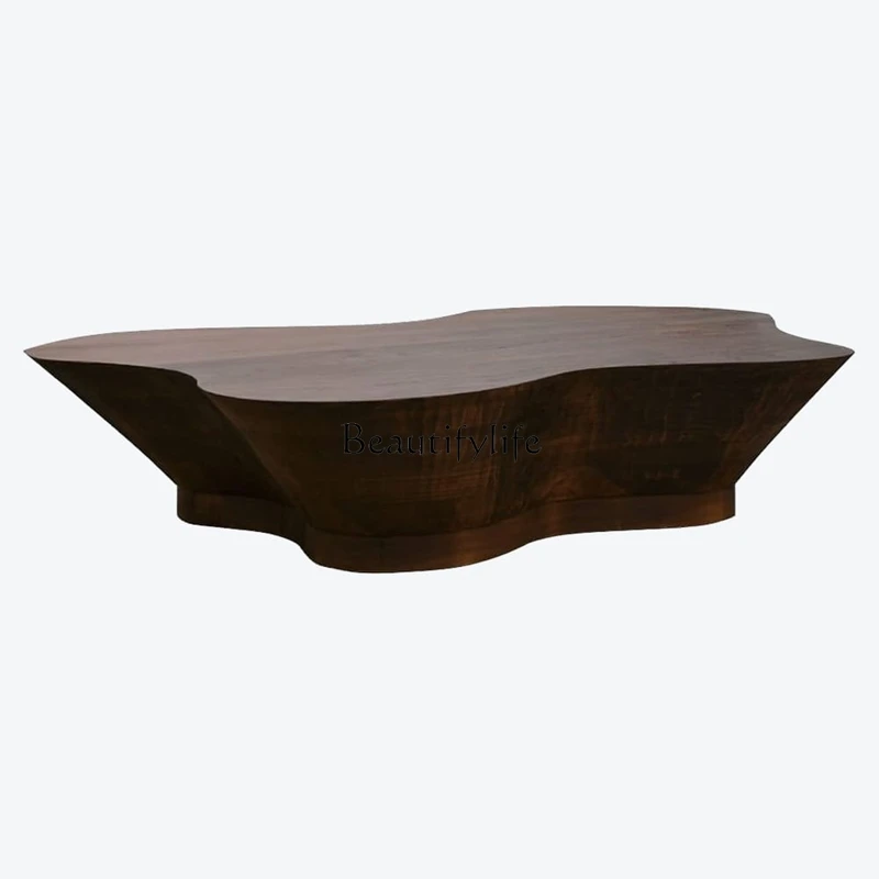 

Retro butterfly solid wood coffee table medieval coffee table creative personality