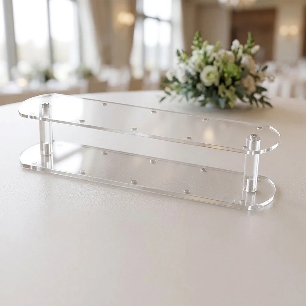 Transparent for acrylic Cake Stand with Ten Holes for Party or Wedding Displays for Easy to Clean and Store Ready to Use Design