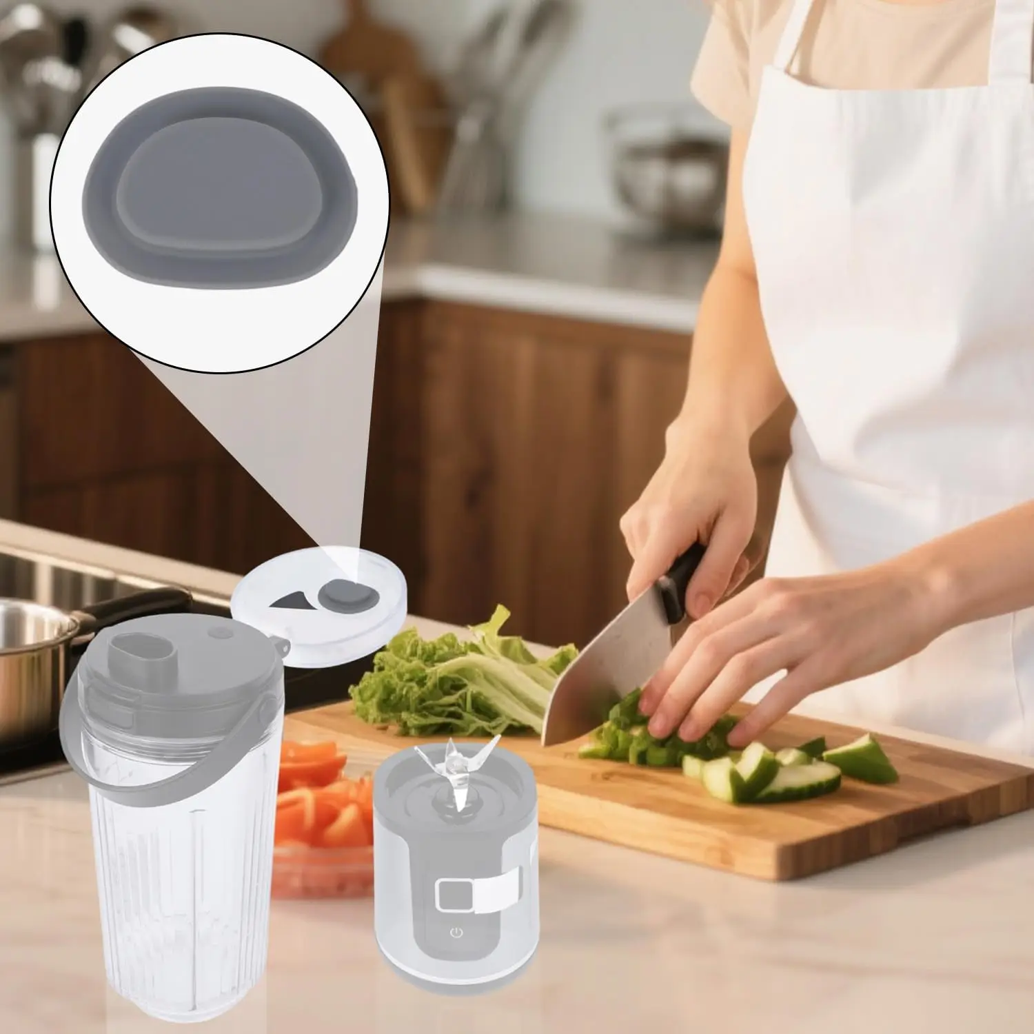 Sip Spout Lid Plug for Ninja Blast BC100 /BC151 Series Portable Blender Leakproof-Lid Plug Sealing Replacement Parts 2pc