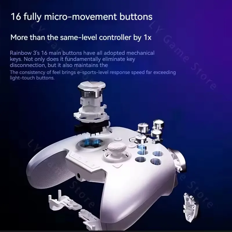 BIGBIGWON Rainbow3 Game Controllers Wireless Bluetooth Gamepads With 1000mAh Battery Life 3.5mm Audio Interface For PC Switch