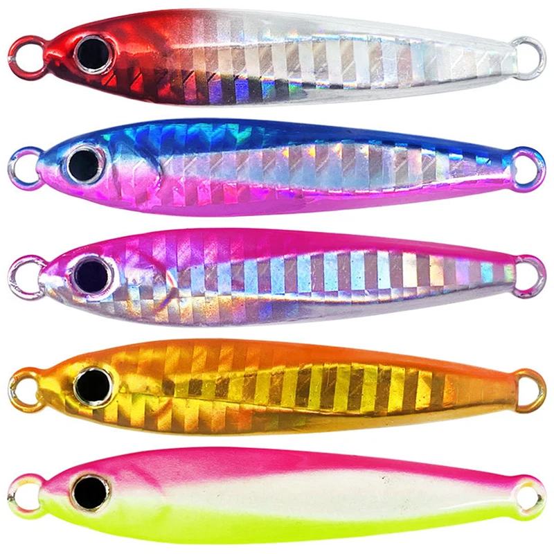 1PCS New Model Laser 10g 20g 30g 40g 60g Lure Fishing Metal Jig Lure Sea Fishing Metal Jig Lure Bait Long Cast Metal Jig