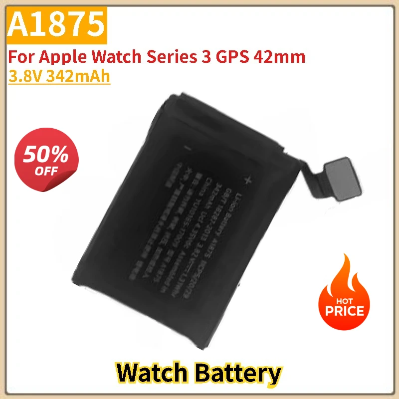 

A1875 Battery 3.8V 342mAh For Apple Watch Series 3 GPS 42mm Brand-New, 0 Cycles,High Quality