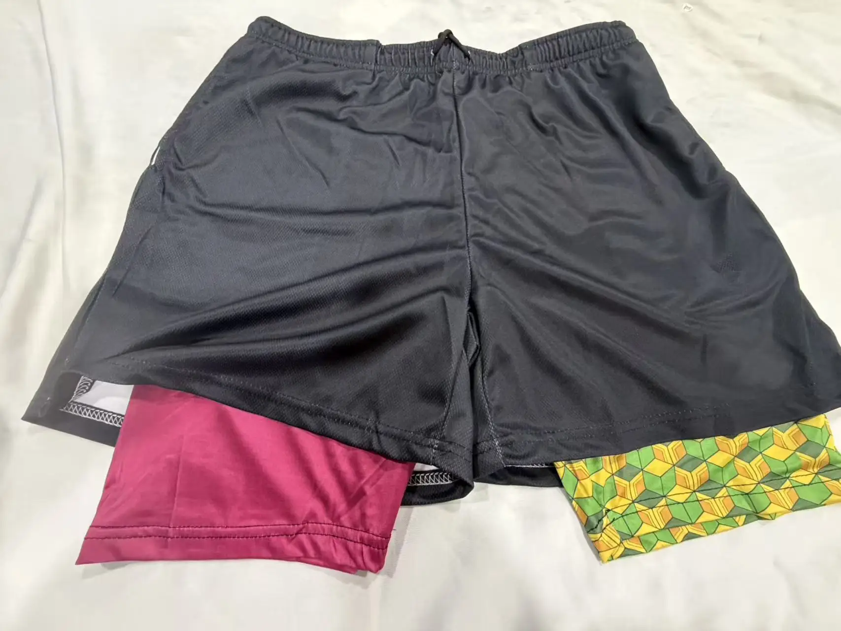 Summer Men\'s Gym Shorts Fitness Running Training Sports Shorts Quick Dry Double Layer Workout Gym Sports Jogging Men\'s Shorts