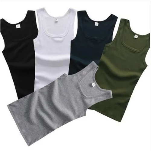 Imagen 1 del producto Camiseta sin mangas de algodón para hombre, ropa de verano para hombre, chaleco informal ajustado, camiseta sin mangas para culturismo y Fitness, camisetas sin mangas
