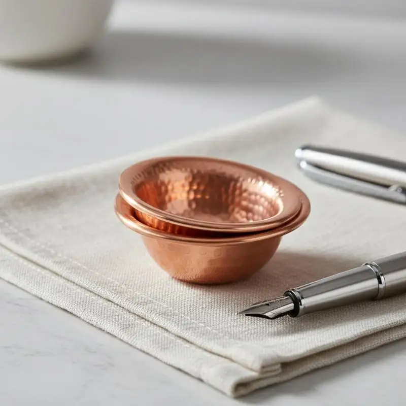 Nepalese Pure Copper Water Supply Bowl Handmade Small Auspicious Hammer Pattern Holy Water Bowl For Buddha Buddhist Supplies