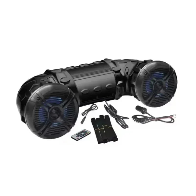 6.5Inch 8Inch Marine Speaker Plastic Metal Cabinet Cart Speaker System Waterproof with BT Without Light for Boat Car ATV UTV