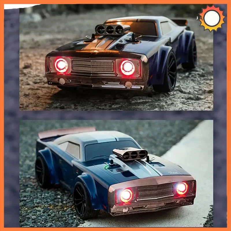 1/14 2.4G RC Car SCY 16303 - 4WD Elétrico de alta velocidade Off-road Drift Flat Running Muscle Truck com luz LED retrô