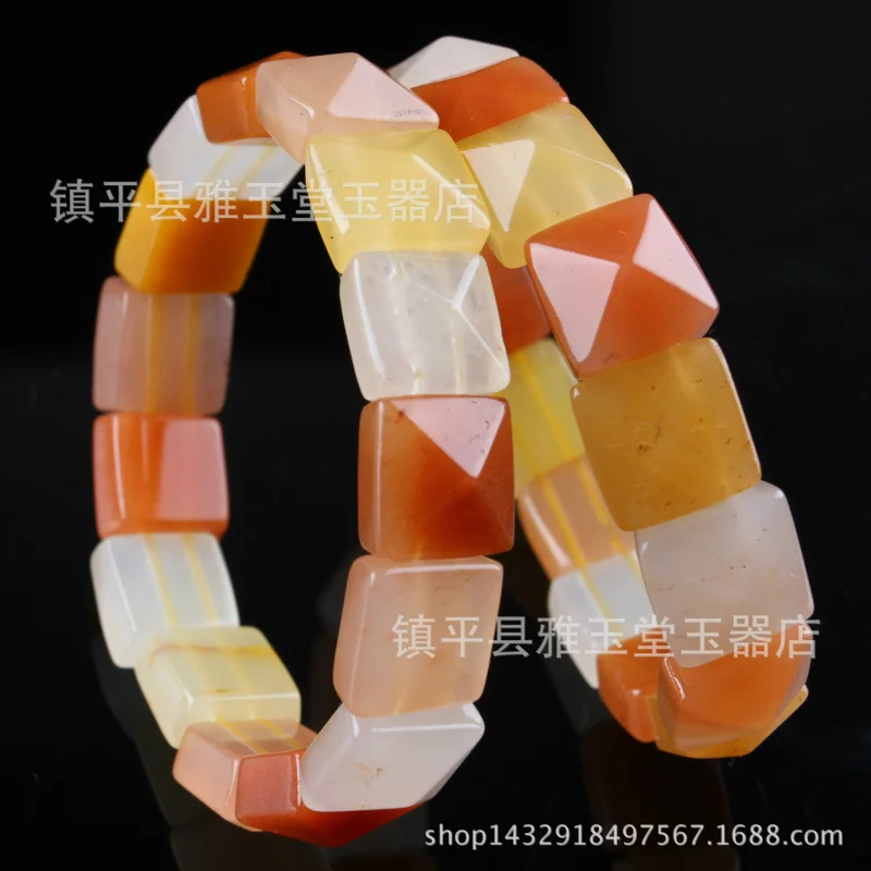 

Men And Women Gold Silk Bracelet Jade Stone