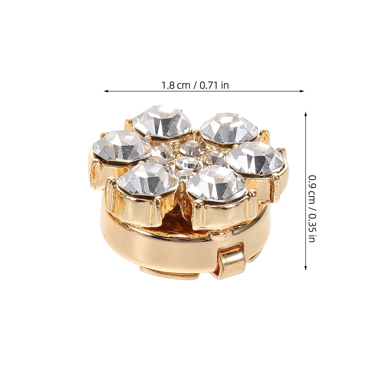 2 قطعة أزرار أكمام زهرة حجر الراين للنساء بلينغ قميص ترصيع فستان الزفاف الإكسسوار كريستال الكفة الروابط زر مجوهرات الأزياء