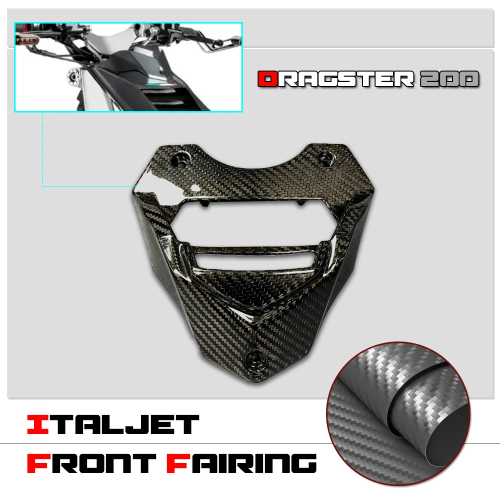 

100% Real Carbon fiber For Italjet Dragster 200 Motorcycle Trim Shell Protective Fairing Panel Upper Meter Instrument Dash Cover