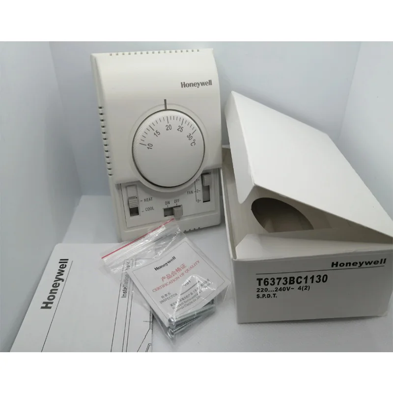 Honeywell T6373BC1130 Central air conditioning thermostat fan coil control panel