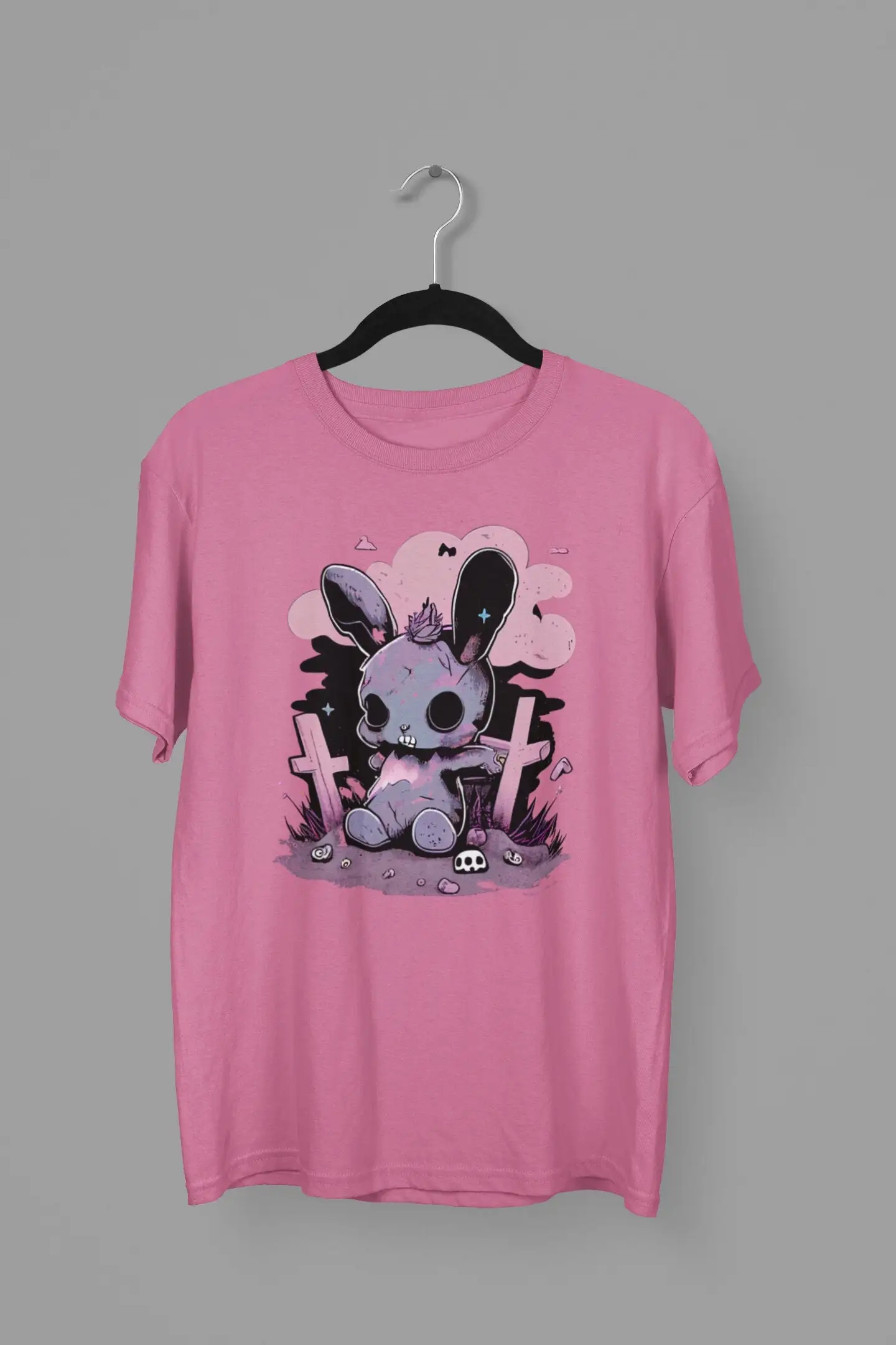 Pastel Goth Bunny T Shirt Punk Ladies Womens E Girl Kawaii Alternative Grunge Cute Dark