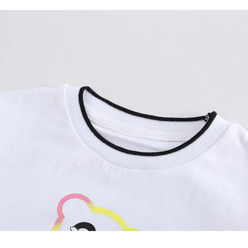 T-shirt à manches courtes pour enfants, vêtements d'été pour bébés garçons et filles, dessin animé, costume décontracté pour tout-petits, tenues pour bébés, vêtements de sport pour enfants, nouveau