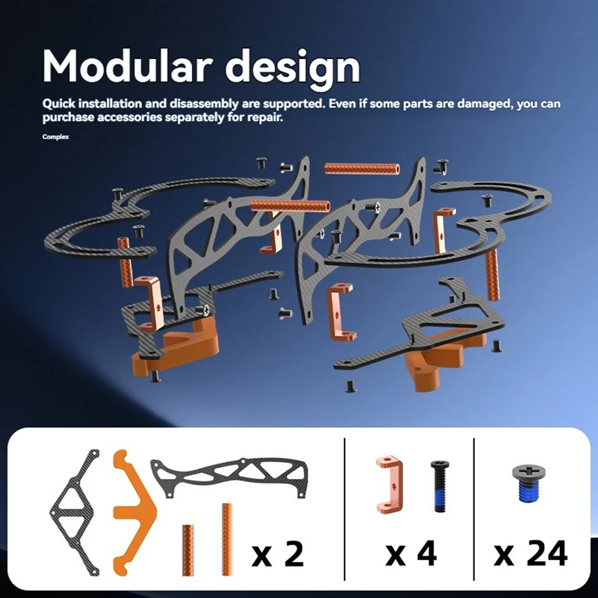 درع واقٍ خفيف الوزن من ألياف الكربون لملحقات كومبو للحماية الكاملة ضد السقوط من DJI Neo