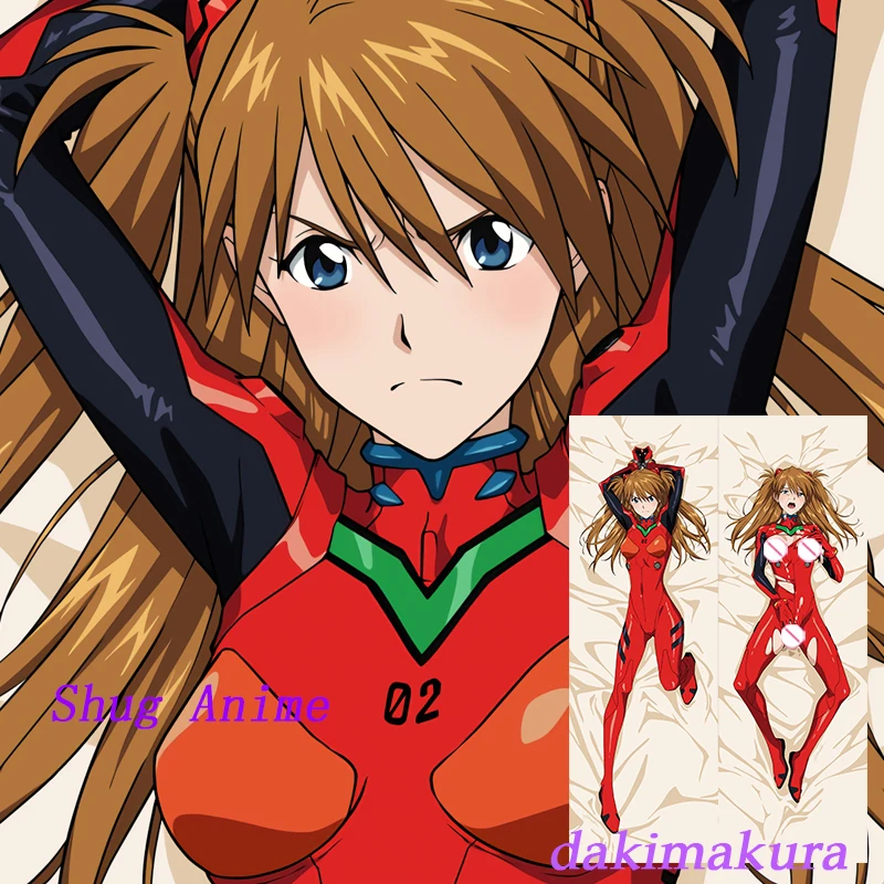 Dakimakura أنيمي souryuu asuka langl على الوجهين طباعة بالحجم الطبيعي وسادة للجسم غطاء الفراش الهدايا