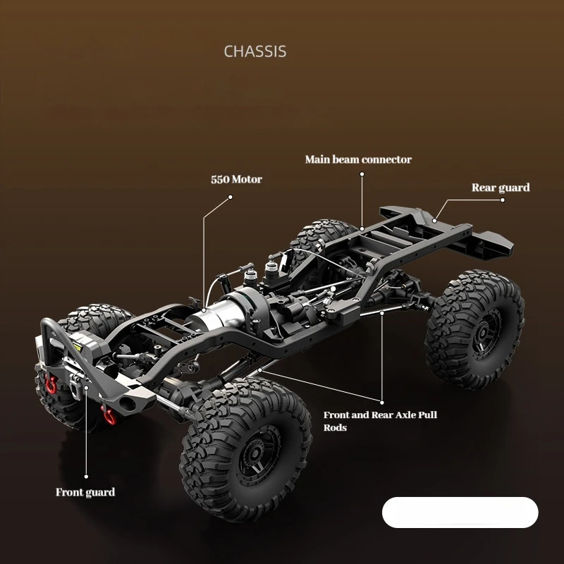 Новый HuangboWrangler полномасштабный радиоуправляемый пульт дистанционного управления внедорожный альпинистский автомобиль модель электромобиля имитация детская игрушка