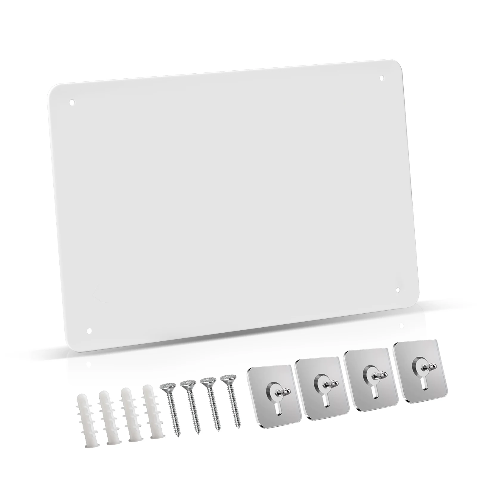 Magnetic Board for Wall  Durable Metal Bulletin Board for Home Display Souvenir Magnets, Photos & Notes,White