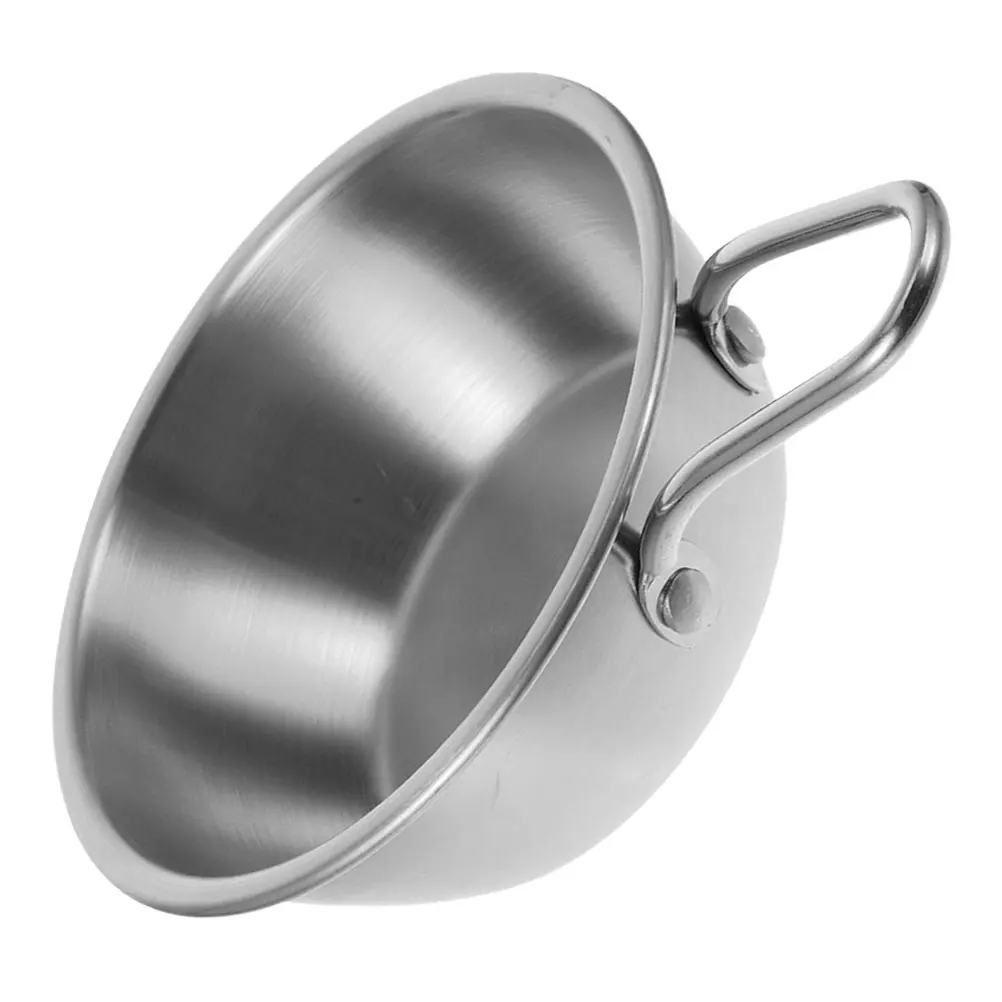 

Seasoning Bowl Dip Camp Korean Single Handle Dish Stainless Steel Canteen Rice with Dipping Sauce Containers Style