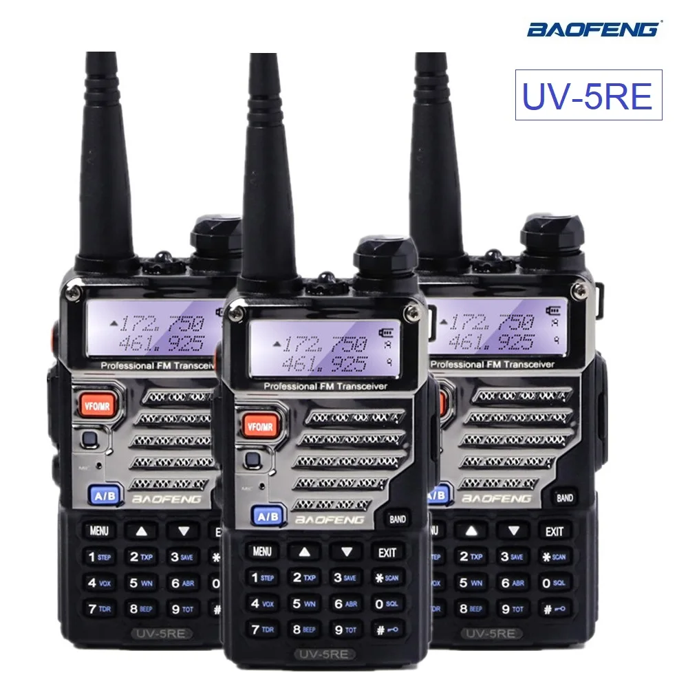 1/2/3/4/5/6pcs Baofeng Walkie Talkie UV-5RE Ham Radio Station UHF VHF Two Way Radio Scanner hf Transceiver Updated UV-5R Plus