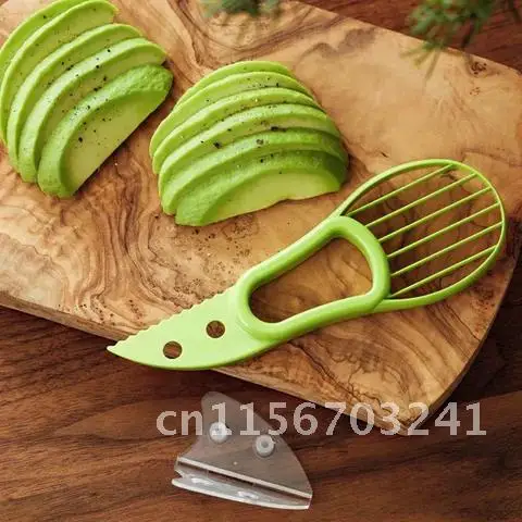 Avocado Corer Sharp Knife 3 In 1 Pulp Flesh Separator Cutter Kiwi Pitaya Papaya Fruit Salad Tools Kitchen Gadgets