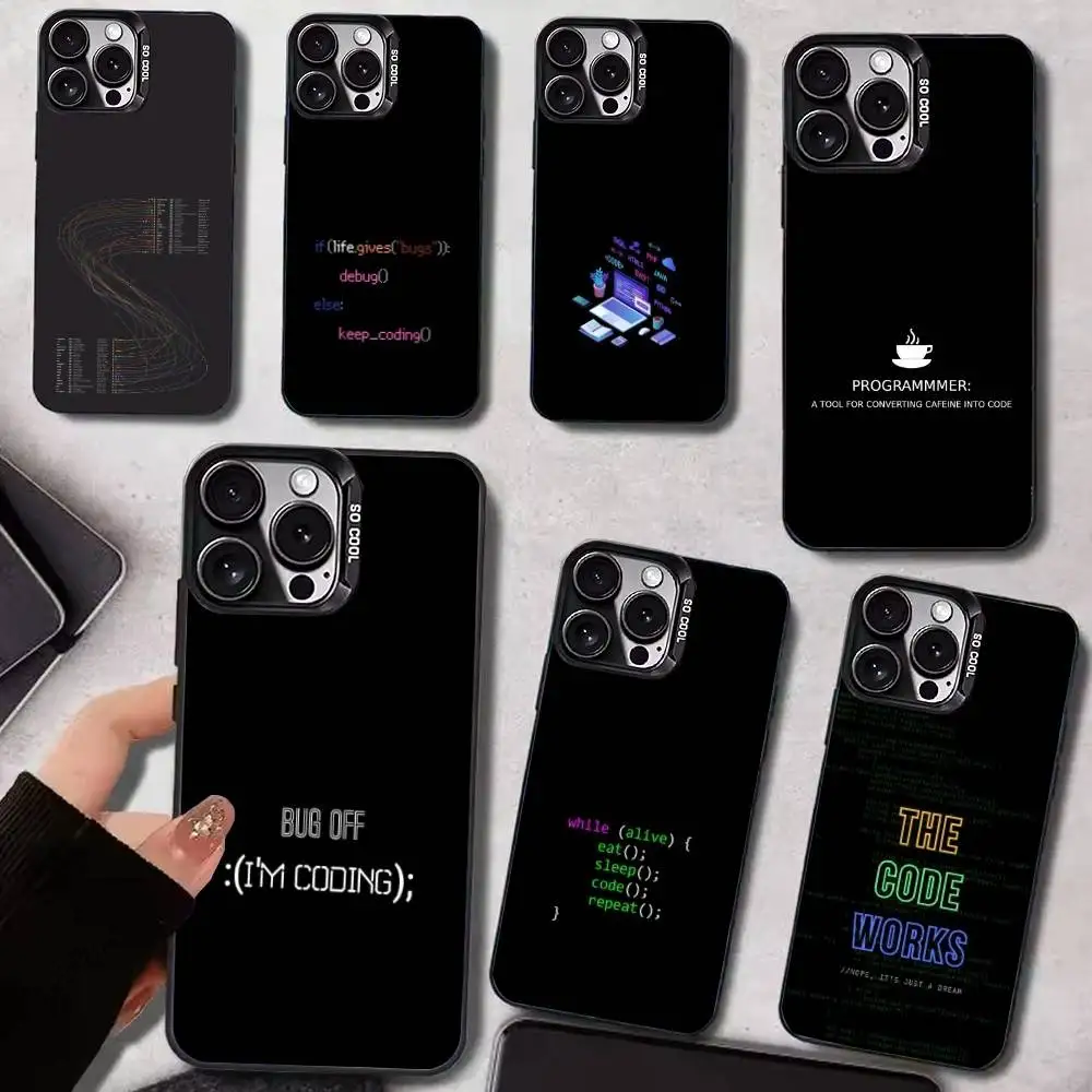 

Programming Languages J-Java Phone Case For iPhone 17,16,15,14,13,12,11 Plus,Pro Max,Colored Silver Phone Case
