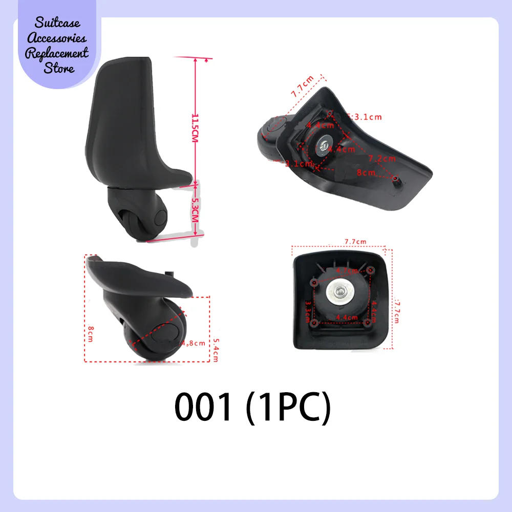 For Samsonite 001 Universal Wheel Replacement Suitcase Rotating Smooth Silent Shock Absorbing Wheels Travel Accessories Wheels