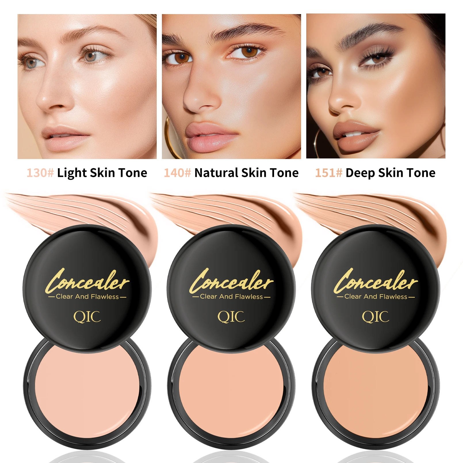 คอนซีลเลอร์กันน้ำและกันเหงื่อพร้อมแปรง - ปกปิดรอยสัก, รองพื้นติดทนนาน, เป็นธรรมชาติ, ปกปิดเต็มรูปแบบ, ทุกสภาพผิว