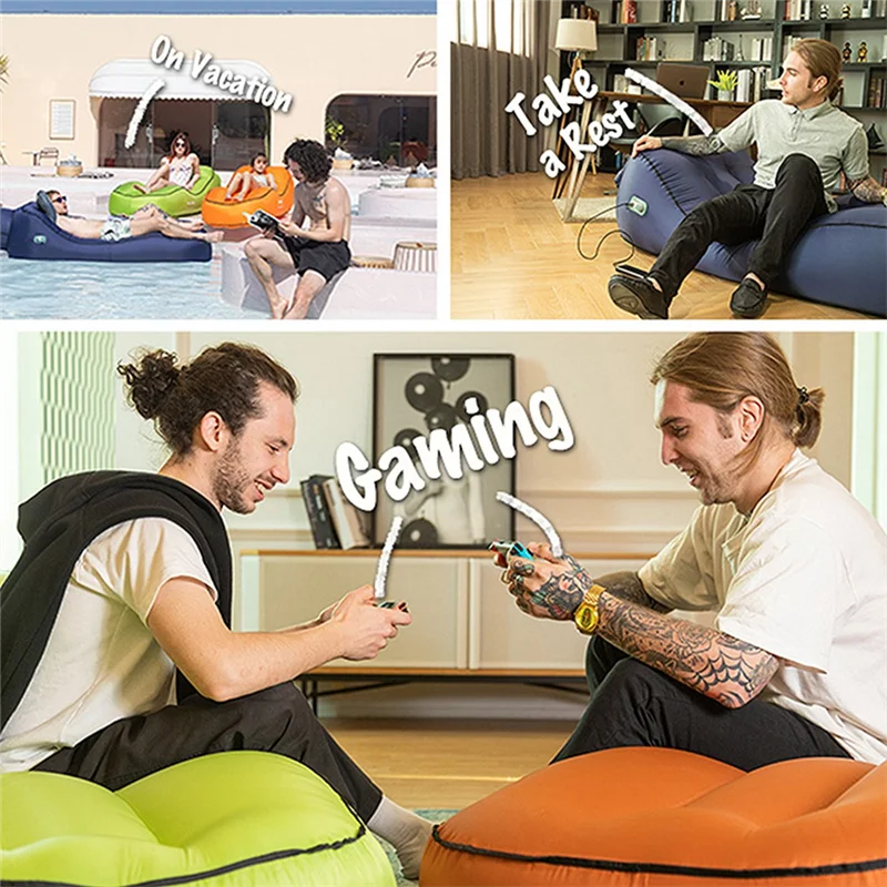 GIGA LOUNGER Inflatable Air Sofa Sleeping Bag Inflatable Chair Air Mattress Lounger Chair Fast Folding Lazy Sofa Bed