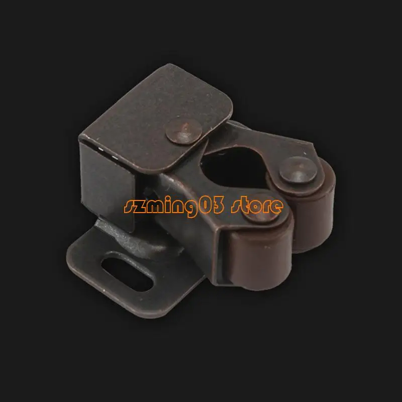 H9EC 10PCS ลูกกลิ้งลูกบอลคู่จับตู้ยึดประตูตู้ล็อคเครื่องมือฮาร์ดแวร์ (ไม่มีสกรู) สำหรับตู้โฮมบอร์ด