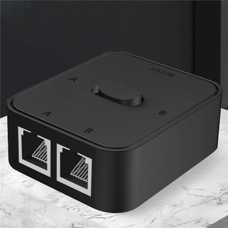 2X 2-портовый сетевой коммутатор RJ45 LAN CAT6, селектор 2 в 1, выход/1 в 2, внутренний внешний сетевой коммутатор, разветвитель