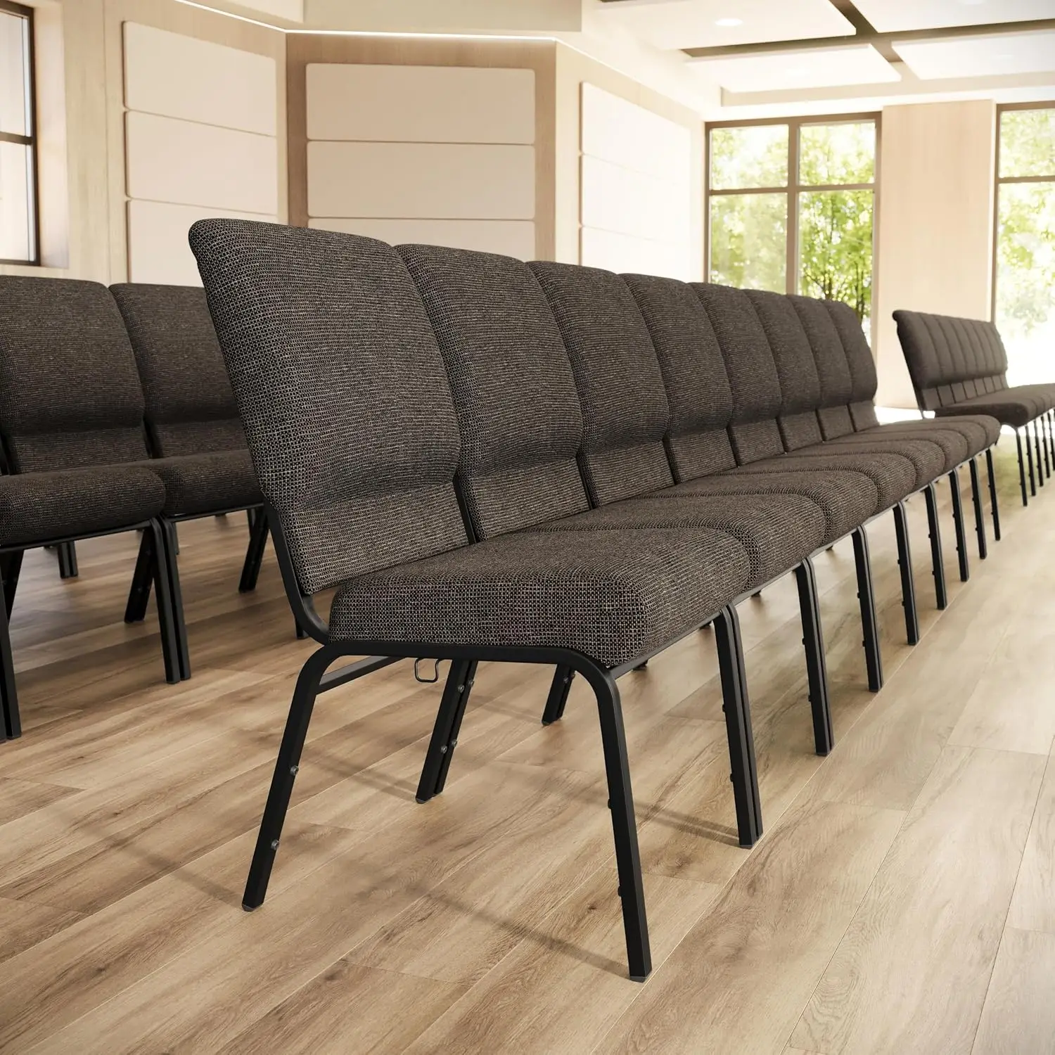 Church Chair with 20.5-Inch Width in Fossil
