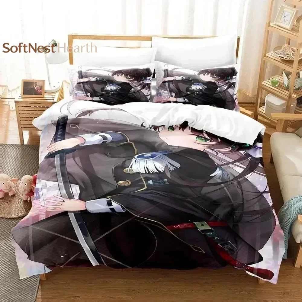 2026 Top 3D Print Anime Heaven Burns Red Bedding Set Duvet Cover Bed Set Quilt Cover Pillowcase Comforter King Queen Size Boys A