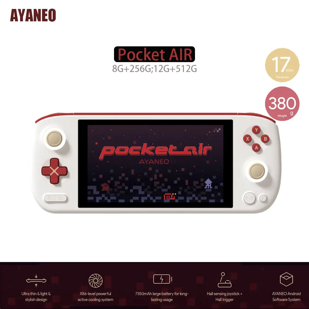 AYANEO Pocket AIR retro Game handheld console MediaTek Dimensity 1200 Android OS mini pc LPDDR5 8G/12G SSD 256G/512G wifi6 BT5.2