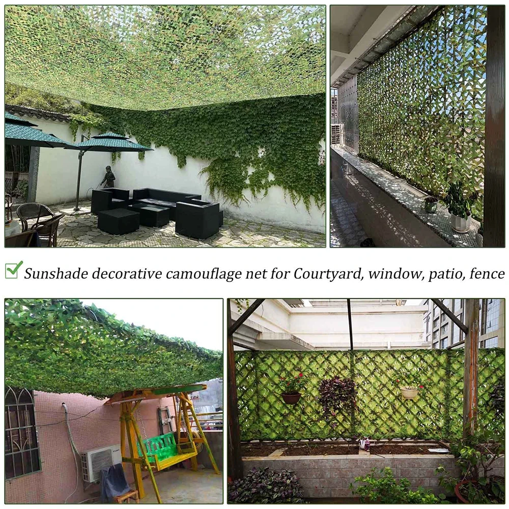 1.5x3m /2x10m avcılık askeri kamuflaj ağları Woodland ordu eğitim Camo netleştirme araba çadır gölge kamp güneş barınak kapakları
