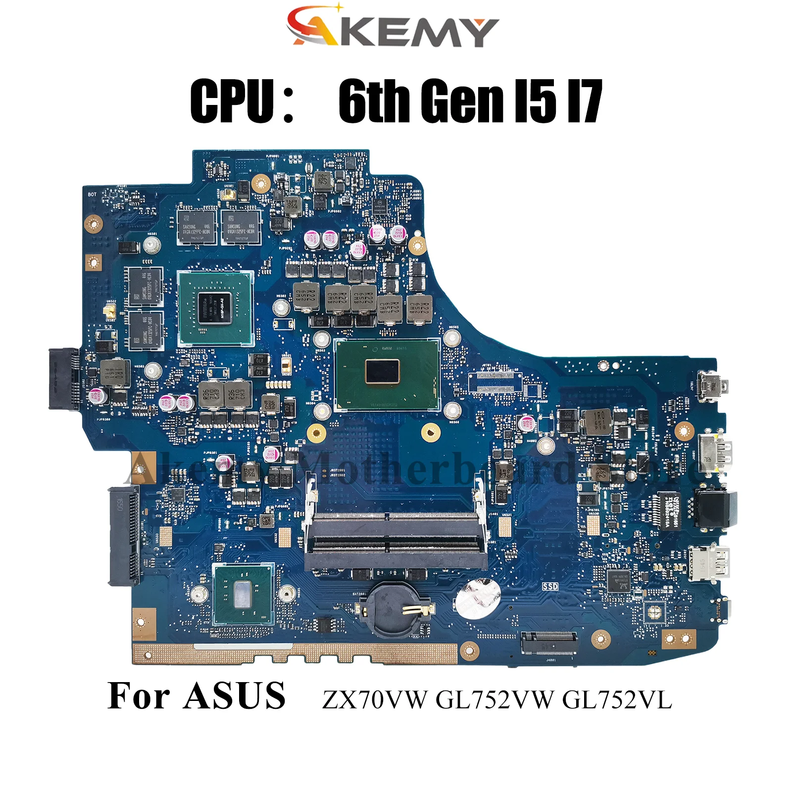 

GL752VW Материнская плата для ноутбука ASUS ROG Strix ZX70VW GL752VL GL752VW GL752V Материнская плата для ноутбука с процессором I5 I7 100% тесты OK stk