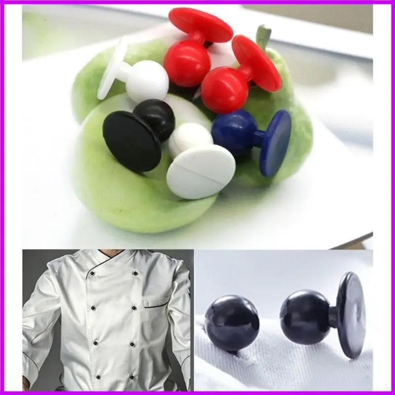 

100pcs Chefs Clothing Buttons NoSew Installation Chefs Uniform Ball Buttons For Restaurant And Hotel Chefs Uniforms