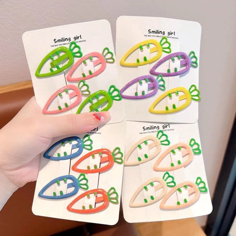 Модная милая морковная заколка BB, дофамин, подарочная заколка для волос, аксессуары для волос ярких цветов для девочек