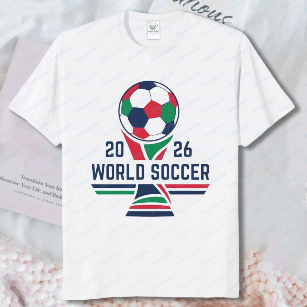 2026 World Soccer Fan Cotton T-Shirt North America Match Day Unisex Hot Sale Classic Fashion Streetwear Crewneck Men's Clothing