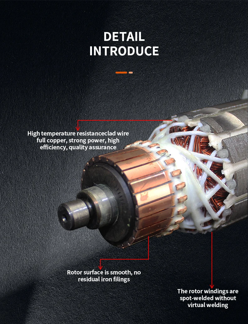 Elektro werkzeug Zubehör ubilly Thunderbolt Mads 26 Elektro hammer Rotor 5 Zähne 90726k Rotor – Detail 3