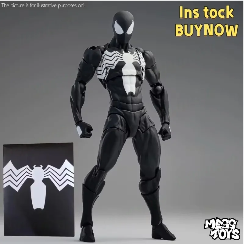 

In Stock Mess Toys Spider Figure Black Suit Neighbor Symbiote Scarlet Spider Kaine Parker Red Anime Action Figures Toy Kids Gift