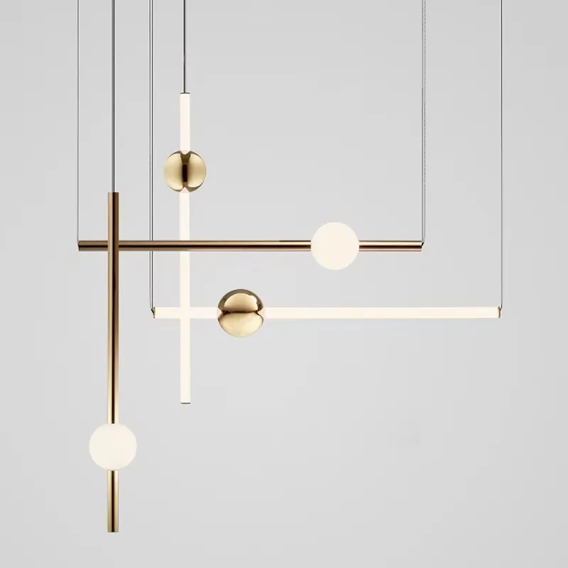 Post-Modern Lighting Bedroom Dining Room Led Gold Pendant Ceiling Hanging Light Home for Home Decoration