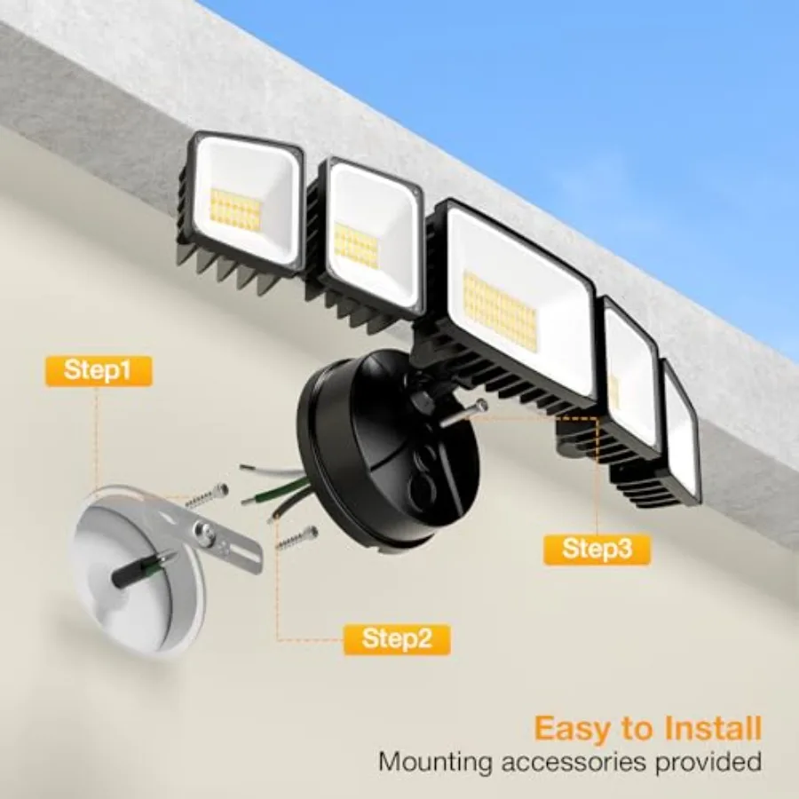 120W Smart Flood Light Outdoor, 12000LM LED Security Light APP Control, WiFi Alexa Flood Lights Outside Floodlight with 5 Adjus