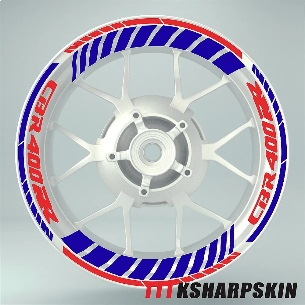 Multiple Color Waterproof Reflective Motorcycle Tire Stickers Decals for HONDA CBR400RR Moto