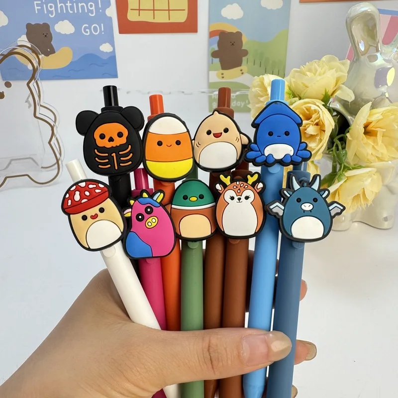 20/30pcs  Creative, simple, cute, round and chubby animal-themed retractable ballpoint pen Campus Design Back-to-School Season R