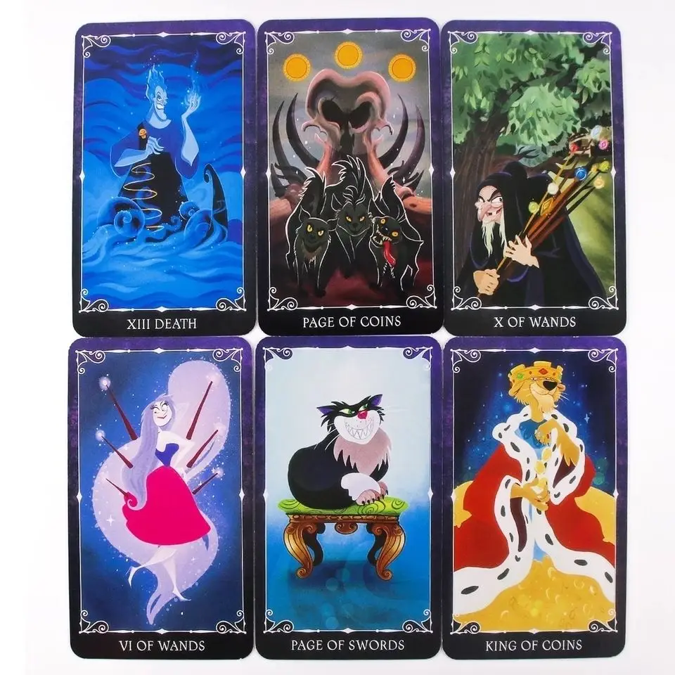 10.3*6cm Tarot Oracle Card Mysterious Divination Comics Tarot Card Girl Card Game Board Game Playing Cards Villains Tarot Deck