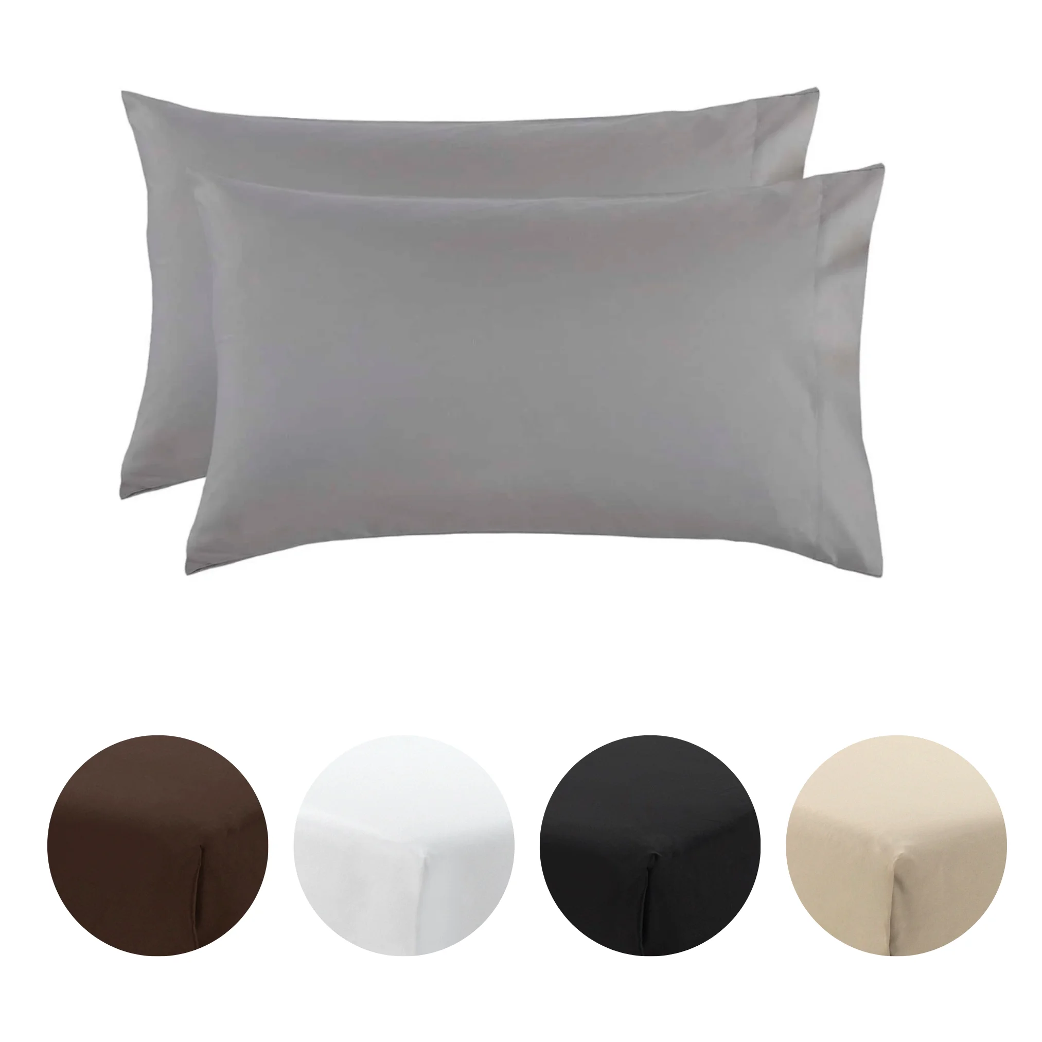 Novotextil-plain pillowcase. Small pack x2, large pack of 1 unit. Fabric 100% polyester microfiber with a density of 50gr/m2. Available in various colors